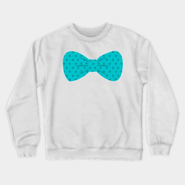 teal polkadot bowtie Crewneck Sweatshirt by Kristalclick 